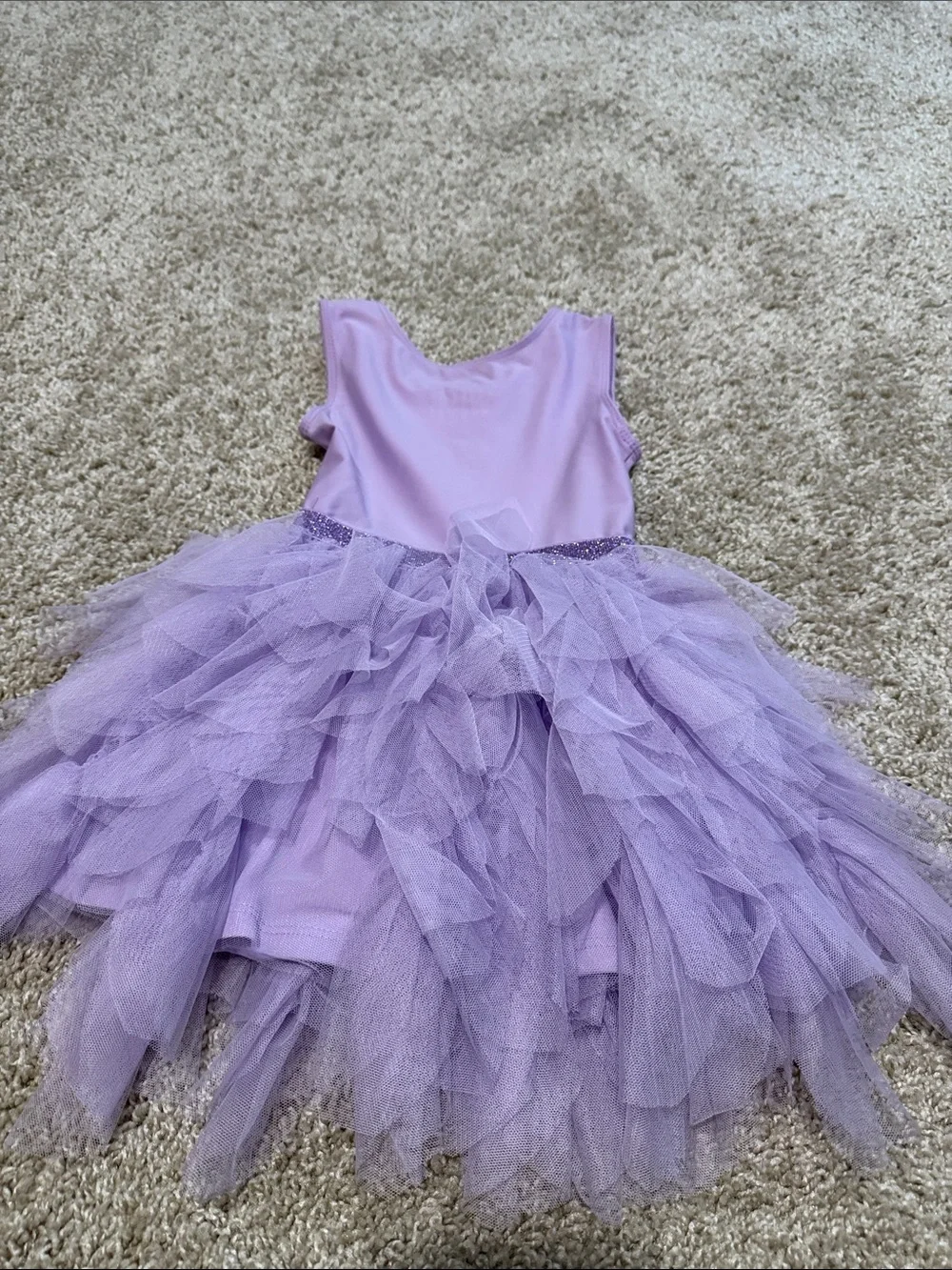Purple Tulle Princess Dress with Character
